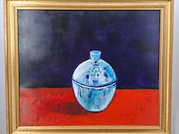 Acryl schilderij, maya wildevuur, kommetje, 1998 - afbeelding 3 van  10
