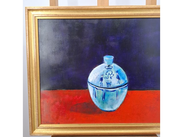 Acryl schilderij, maya wildevuur, kommetje, 1998 - afbeelding 4 van  10