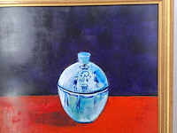 Acryl schilderij, maya wildevuur, kommetje, 1998 - afbeelding 5 van  10