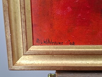 Acryl schilderij, maya wildevuur, kommetje, 1998 - afbeelding 6 van  10