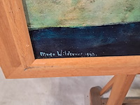 Acryl schilderij, maya wildevuur, kraam, 1993 - afbeelding 5 van  9