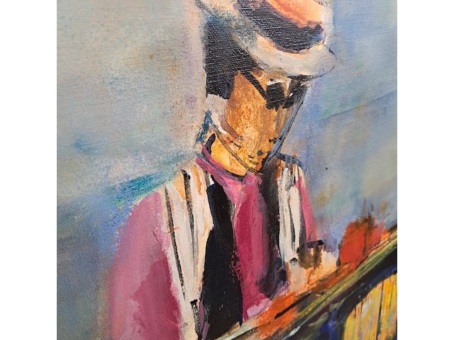Acryl schilderij, maya wildevuur, kraam, 1993 - afbeelding 7 van  9