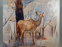 Acryl schilderij, maya wildevuur, kudu, 2000 - afbeelding 2 van  9