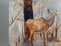 Acryl schilderij, maya wildevuur, kudu, 2000 - afbeelding 3 van  9