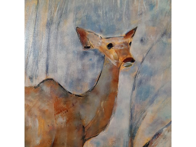 Acryl schilderij, maya wildevuur, kudu, 2000 - afbeelding 5 van  9