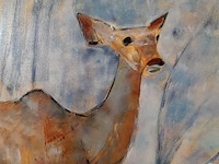 Acryl schilderij, maya wildevuur, kudu, 2000 - afbeelding 5 van  9