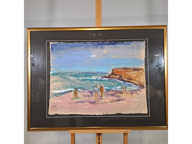 Acryl schilderij, maya wildevuur, lagune marokko, 2002 - afbeelding 2 van  9