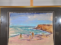 Acryl schilderij, maya wildevuur, lagune marokko, 2002 - afbeelding 3 van  9