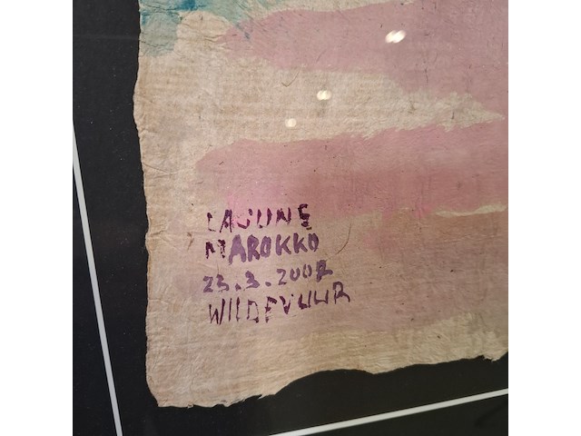 Acryl schilderij, maya wildevuur, lagune marokko, 2002 - afbeelding 4 van  9