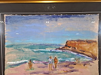 Acryl schilderij, maya wildevuur, lagune marokko, 2002 - afbeelding 5 van  9