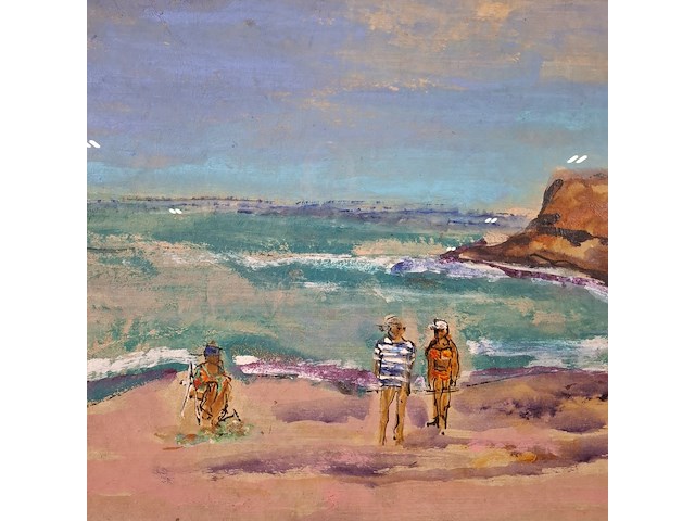 Acryl schilderij, maya wildevuur, lagune marokko, 2002 - afbeelding 6 van  9