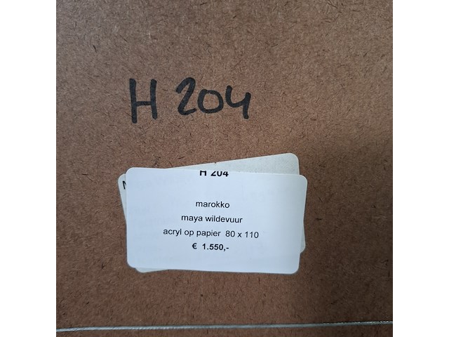 Acryl schilderij, maya wildevuur, lagune marokko, 2002 - afbeelding 9 van  9