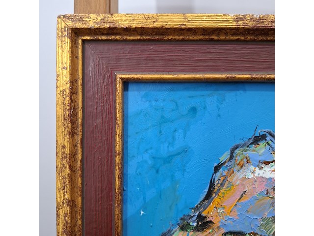 Acryl schilderij, maya wildevuur, landschap, 1993 - afbeelding 9 van  10