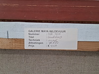 Acryl schilderij, maya wildevuur, landschap, 1995 - afbeelding 2 van  10