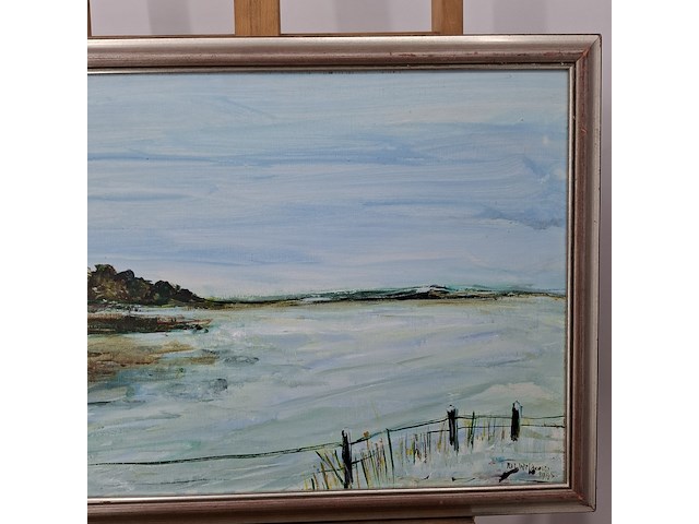 Acryl schilderij, maya wildevuur, landschap, 1995 - afbeelding 5 van  10