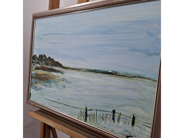 Acryl schilderij, maya wildevuur, landschap, 1995 - afbeelding 8 van  10