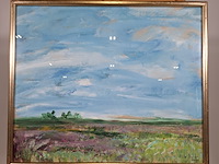 Acryl schilderij, maya wildevuur, landschap, 1996 - afbeelding 4 van  11