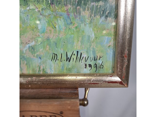 Acryl schilderij, maya wildevuur, landschap, 1996 - afbeelding 7 van  11