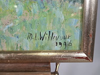 Acryl schilderij, maya wildevuur, landschap, 1996 - afbeelding 7 van  11