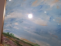 Acryl schilderij, maya wildevuur, landschap, 1996 - afbeelding 9 van  11