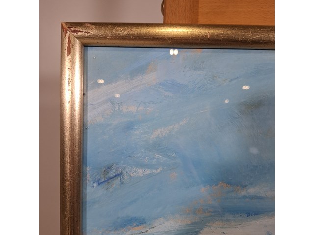 Acryl schilderij, maya wildevuur, landschap, 1996 - afbeelding 10 van  11