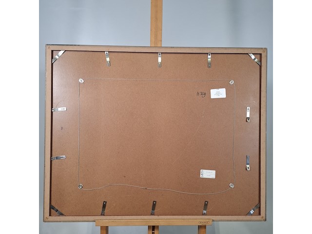 Acryl schilderij, maya wildevuur, landschap, 2000 - afbeelding 6 van  9