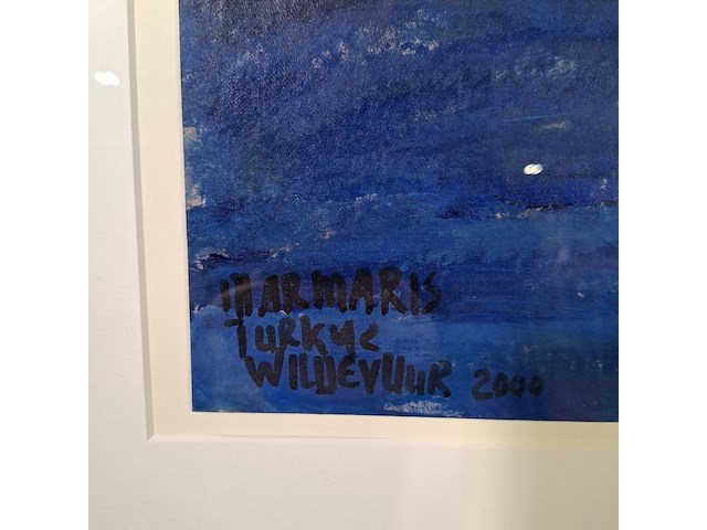 Acryl schilderij, maya wildevuur, landschap, 2000 - afbeelding 8 van  9