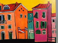 Acryl schilderij, maya wildevuur, landschap, 2004 - afbeelding 4 van  9