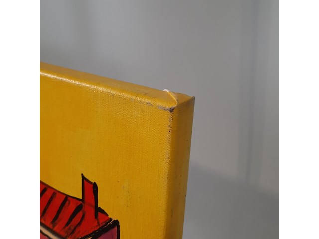 Acryl schilderij, maya wildevuur, landschap, 2004 - afbeelding 7 van  9