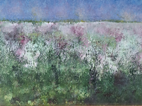 Acryl schilderij, maya wildevuur, landschap