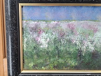 Acryl schilderij, maya wildevuur, landschap - afbeelding 3 van  8