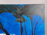 Acryl schilderij, maya wildevuur, landweg, 2001 - afbeelding 5 van  9