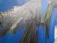 Acryl schilderij, maya wildevuur, landweg, 2001 - afbeelding 7 van  9