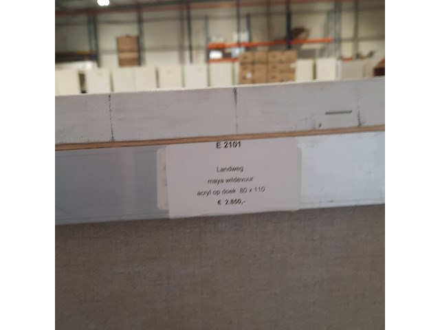 Acryl schilderij, maya wildevuur, landweg, 2001 - afbeelding 9 van  9