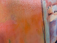 Acryl schilderij, maya wildevuur, lezende vrouw, 2001 - afbeelding 6 van  8