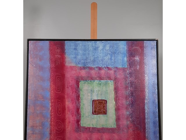 Acryl schilderij, maya wildevuur, maan, 1992 - afbeelding 3 van  8