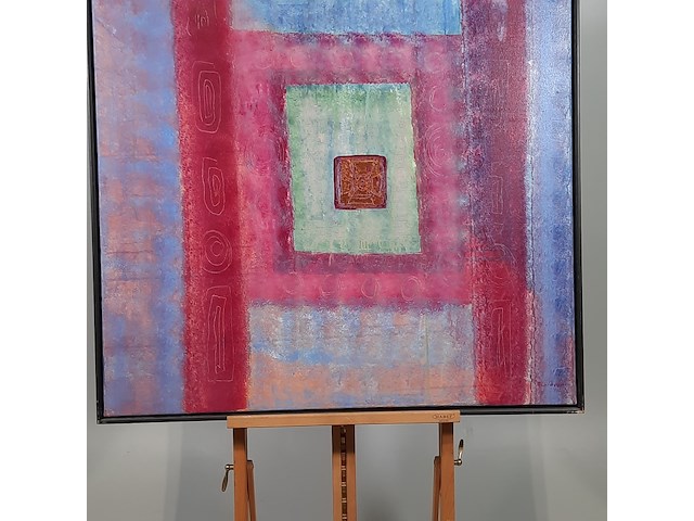 Acryl schilderij, maya wildevuur, maan, 1992 - afbeelding 4 van  8