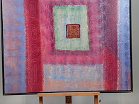 Acryl schilderij, maya wildevuur, maan, 1992 - afbeelding 4 van  8