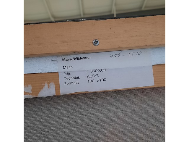 Acryl schilderij, maya wildevuur, maan, 1992 - afbeelding 8 van  8