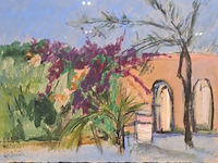 Acryl schilderij, maya wildevuur, marakesh marokko, 2002 - afbeelding 1 van  11