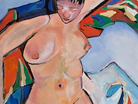 Acryl schilderij, maya wildevuur, marion