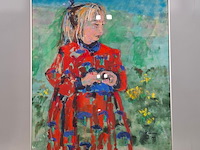 Acryl schilderij, maya wildevuur, marjolein, 1991