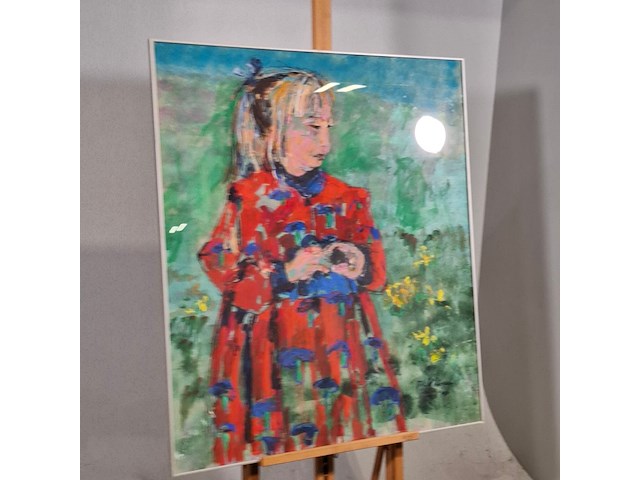 Acryl schilderij, maya wildevuur, marjolein, 1991 - afbeelding 3 van  7