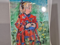 Acryl schilderij, maya wildevuur, marjolein, 1991 - afbeelding 3 van  7