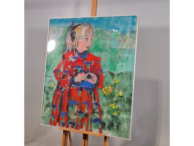 Acryl schilderij, maya wildevuur, marjolein, 1991 - afbeelding 4 van  7