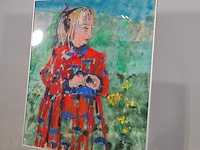 Acryl schilderij, maya wildevuur, marjolein, 1991 - afbeelding 4 van  7