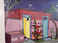 Acryl schilderij, maya wildevuur, marokko, 2002 - afbeelding 4 van  10