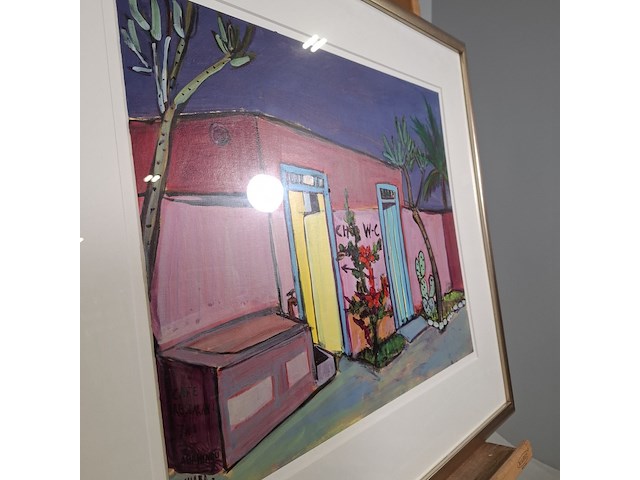 Acryl schilderij, maya wildevuur, marokko, 2002 - afbeelding 7 van  10