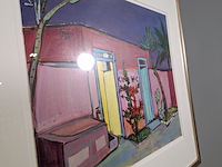 Acryl schilderij, maya wildevuur, marokko, 2002 - afbeelding 7 van  10