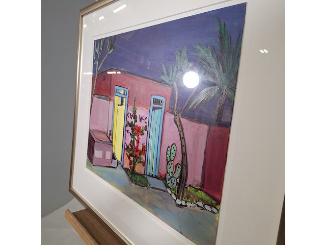 Acryl schilderij, maya wildevuur, marokko, 2002 - afbeelding 8 van  10